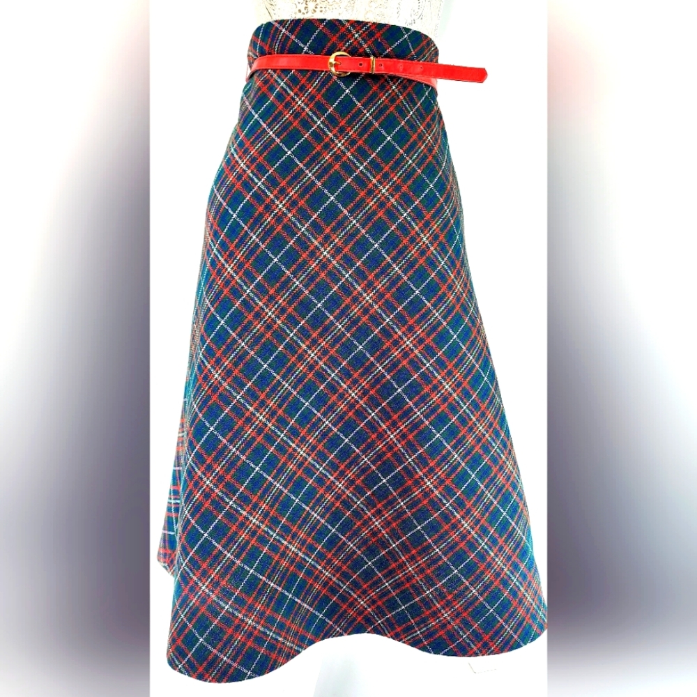 Vintage jo hardin originals tartan plaid skirt